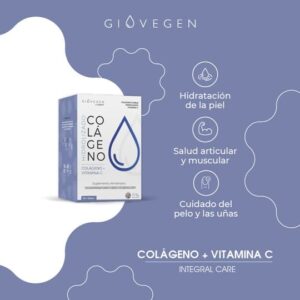 Suplementos GIOVEGEN Integral Care Colágeno+Vitamina C (Caja Lila)