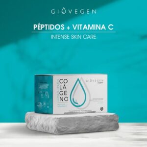 Suplementos GIOVEGEN Skin Care Péptidos+Vitamina C (Caja Celeste)