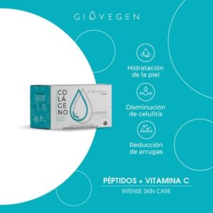 Suplementos GIOVEGEN Skin Care Péptidos+Vitamina C (Caja Celeste)