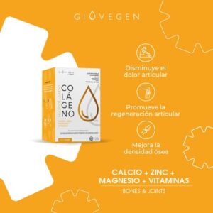 Suplementos GIOVEGEN Bones & Joints Calcio+Zinc+Magnesio+Vitaminas (Caja Naranja)